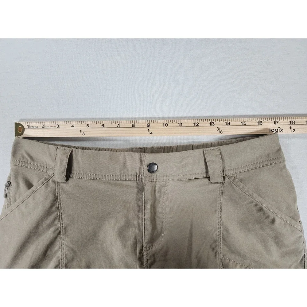 Duluth Trading Co Skort Women 12 Dry on the Fly Tan Nylon Blend Hiking Outdoor